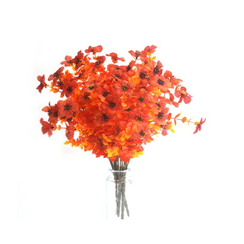 Оранжево-красный Лавандовый Фиолетовый Персидский Лист Орхидея 7 Вилочный Эвкалипт Дикая Горная Хризантема