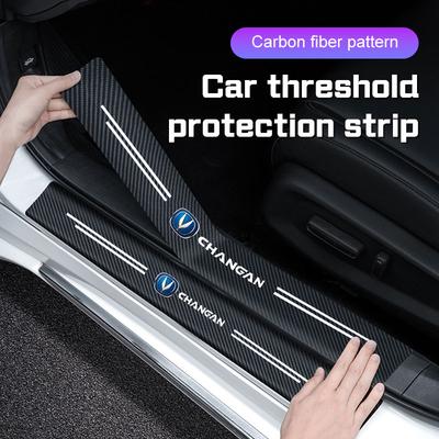 Для Changan UNI-K CS35 CX70 CS85 CS55 CS75 CS15 F70 Автомобильные Пороги Пленка под Углеволокно Наклейки на Пороги Автоаксессуары