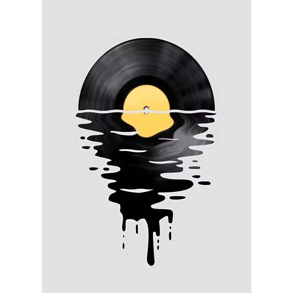 Modern Pop Record Player Music Posters DJ Hip Hop Dancing Couple Turntable Print Canvas Painting Wall Art Picture for Home Decor