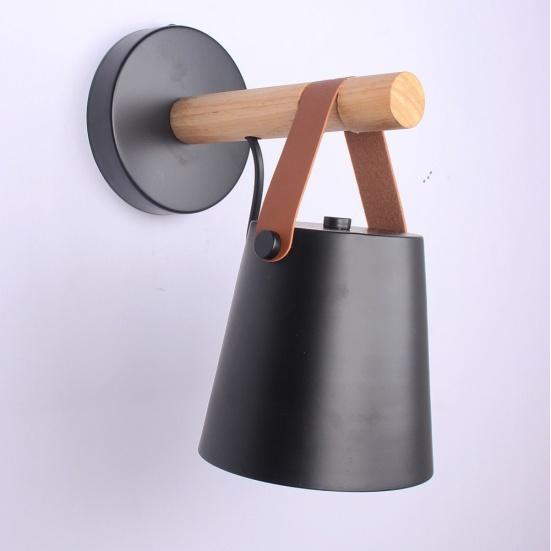 E27 Настенный деревянный столб, подвесной светодиодный светильник для гостиной, спальни, прикроватный светильник