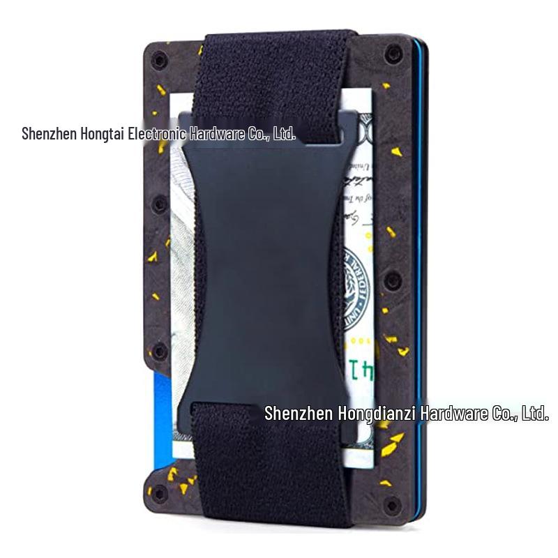 Новый кошелек из углеволокна с RFID-защитой и зажимом для денег