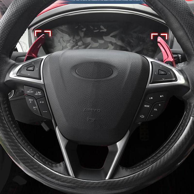 Для Ford Mondeo/Edge/Taurus/Lincoln 2 шт. алюминиевый руль, подрулевой рычаг переключения передач, аксессуары для стайлинга автомобиля