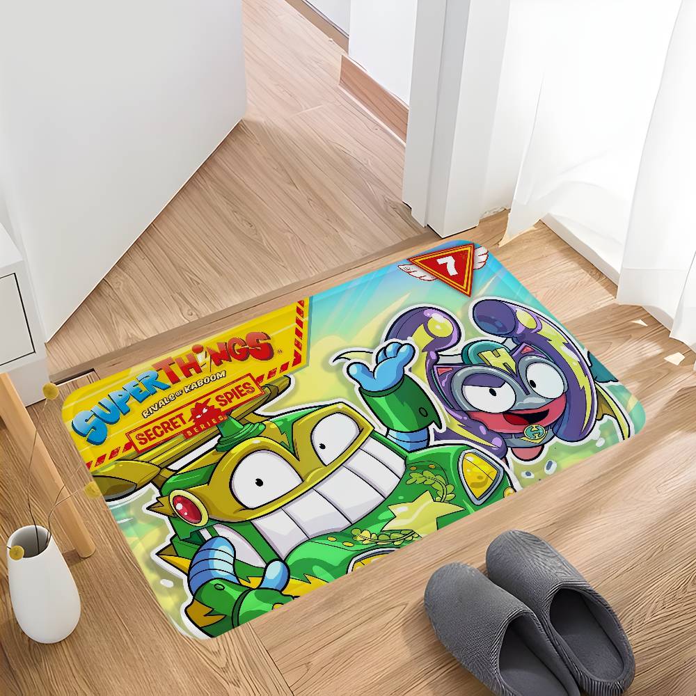 Cute Cartoon Super Zings Bathroom Mat INS Style Soft Bedroom Floor House Laundry Room Mat Anti-skid Welcome Doormat