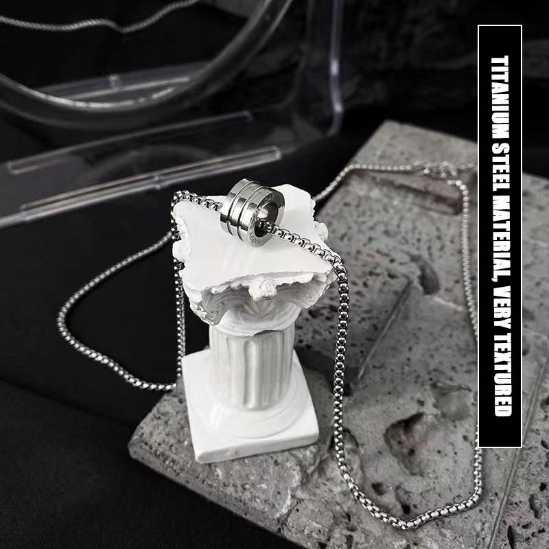 Новое мужское ожерелье, круглое ожерелье из титановой стали, женское ожерелье Джокер, длинная цепочка для свитера