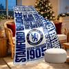 Плед Chelsea F.C. - Мягкий и Удобный, для Спальни, Путешествий, Дивана, Домашнего Декора - Подарок на День Рождения, Рождество для Друга