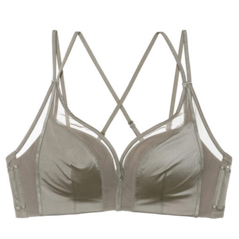 Sexy and Comfortable Lace-trimmed Medium-thick Cup Small Chest Push-up Beautiful Back Bra Set