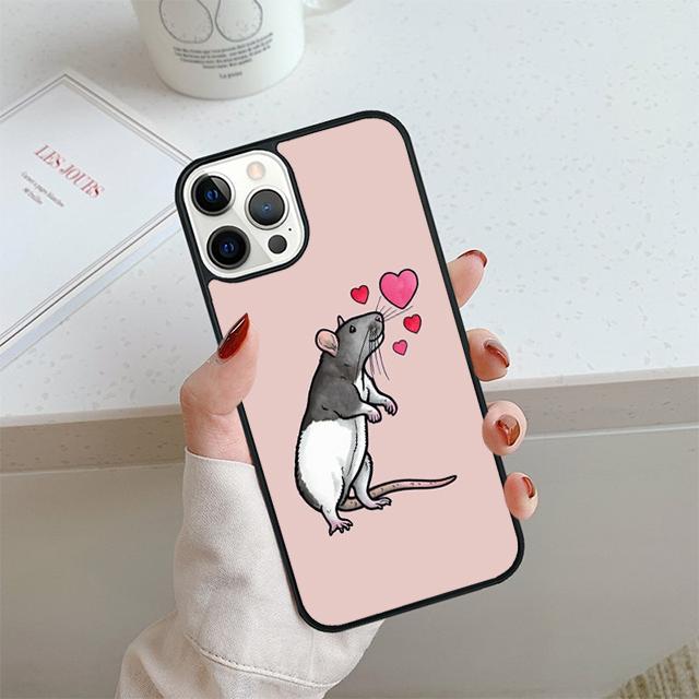 Чехол для телефона Мышь Крыса Для iPhone 17 Air 14 15 16 13 12 Чехол Для Apple iPhone 17 Air 14 15 16 Pro Max 6S Plus Coque