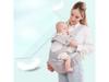 Baby carrier with hip seat, suitable for newborns to toddlers, maximum weight capacity 44 lbs