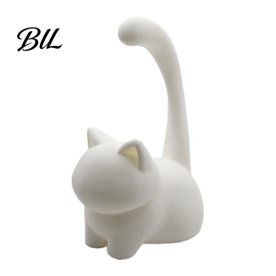 Compact Jewelry Organizer Cute Cat Ring Holder, Minimalist Stand for Bedroom Dressing Practical Storage Gift Table, Decorative Sitting Rings