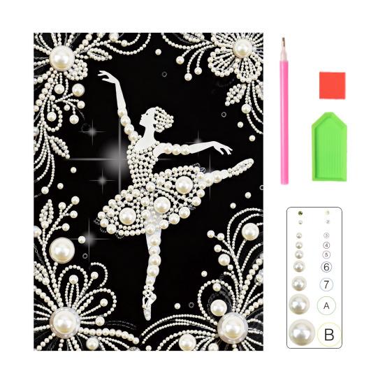 Набор для рисования жемчугом своими руками 3D Искусственный жемчуг Арт-поделка Цветы Фея Балерина Дизайны Настенное искусство Набор для творчества для взрослых Декор для дома Гостиной Спальни