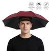 Windproof Portable Umbrella Hat Sunscreen Fishing Head Umbrella Rain Gear Head Umbrella Hat  Hiking