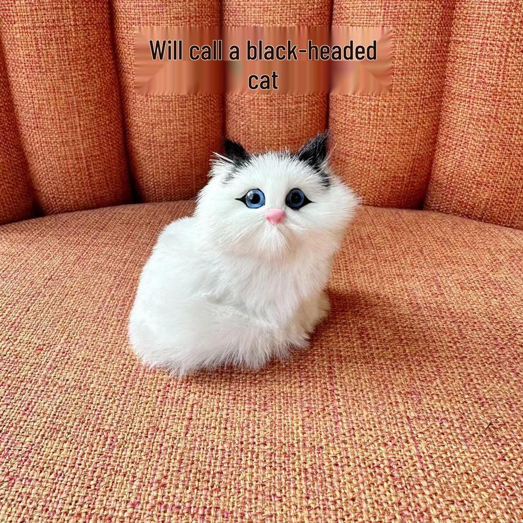 Barking Cat & Puppy Plush Toy - Educational Animal Doll for Kids