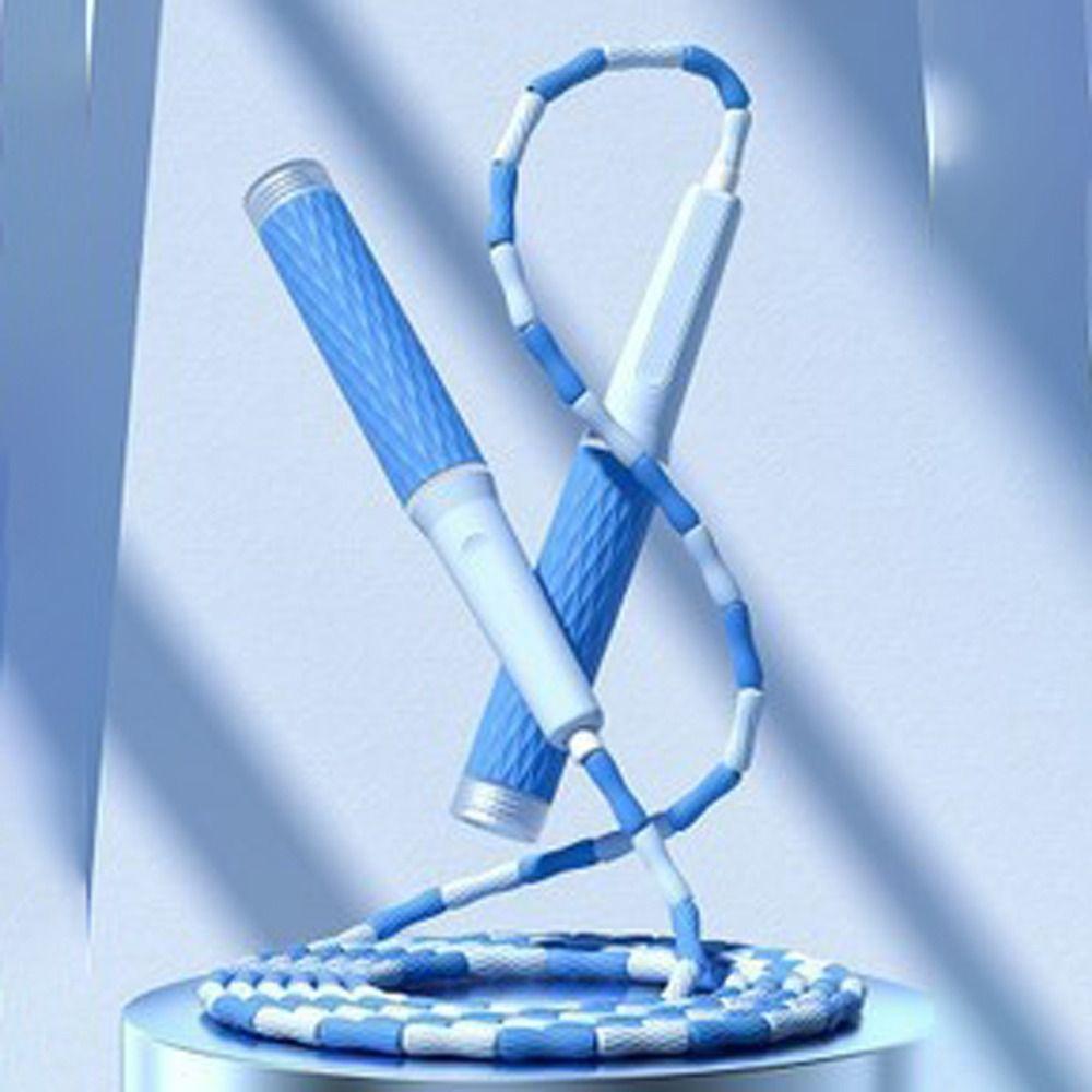 Регулируемая мягкая скакалка с бусинами, сильная гибкость, сегментированная фитнес-скакалка для домашних упражнений