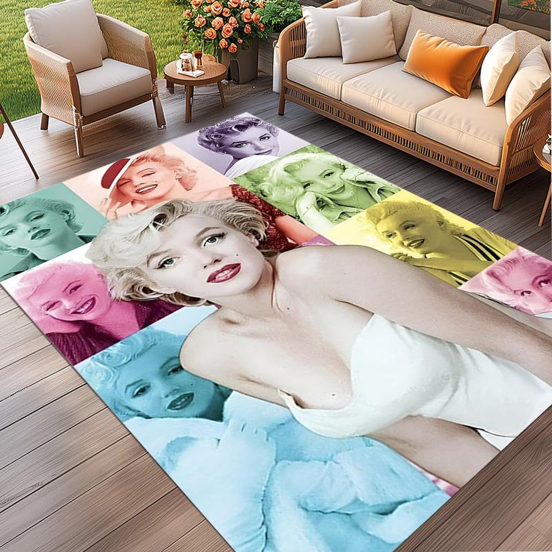 Marilyn Monroe Print Rug, Washable Floor Carpet, For Entryway Dorm Laundry Room Office Study, Home Decor Birthday Christmas Gift