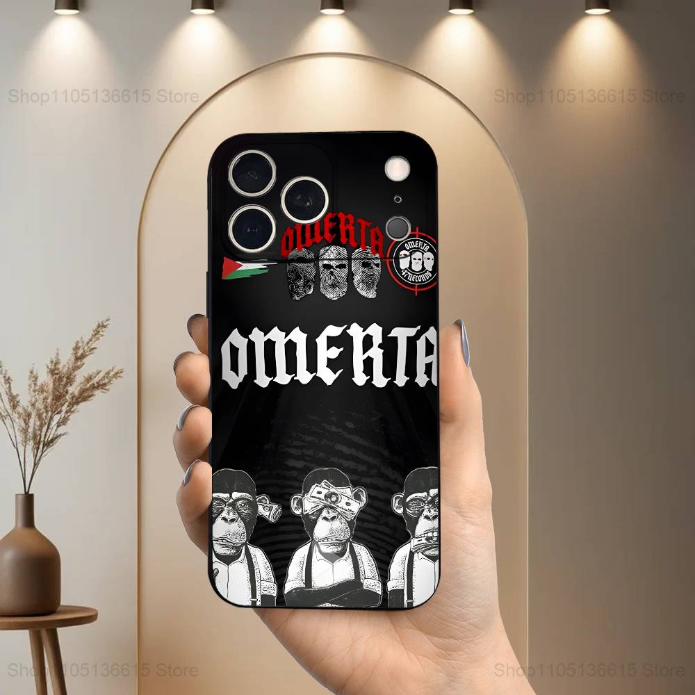 Singer 47 O-Omerta M-Maes Phone Case For iPhone 17,16,15,14,13,12,11 Plus,Pro Max,XS,X,XR,SE,Mini,8,7,Soft Silicone Black Cover