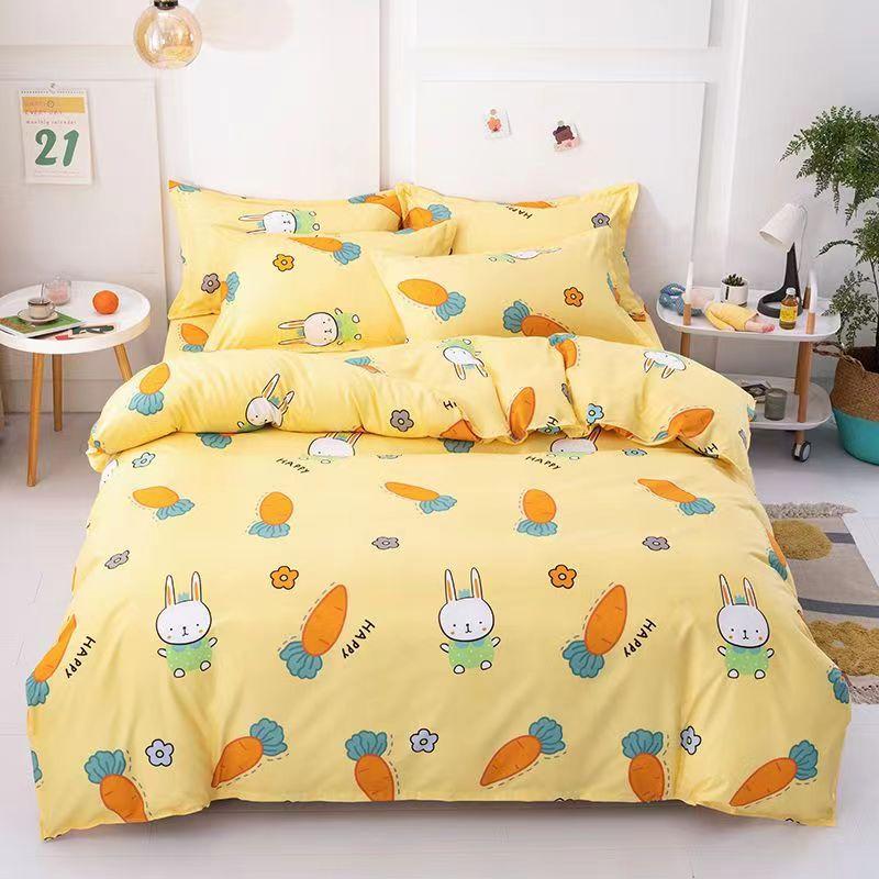 Простыня King Size/Queen Size/полноразмерная простыня, пододеяльник, наволочка, комплект простых постельных принадлежностей из плотного хлопка для спальни