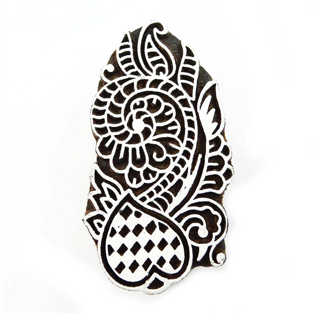 IBA Indianbeautifulart Ручная роспись блока этнической печати на одежде сари бордюр деревянный