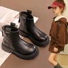 Girls Martin Boots 2025 Autumn and Winter New Little Girl Single Boots British Children's Baby Foreign Gas Velvet Two Cotton Short Boots