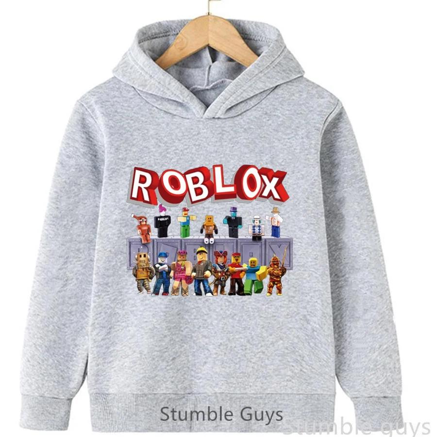 Толстовка Roblox для детей с капюшоном, толстовка с принтом Roblox World, модная теплая одежда для мальчиков и девочек