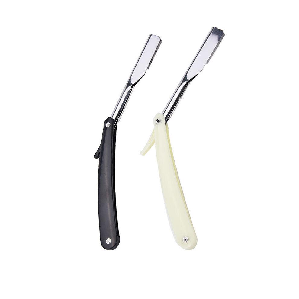 Парикмахерская бритва с прямым лезвием из нержавеющей стали, складной нож для бритья, мужской складной нож для бритья