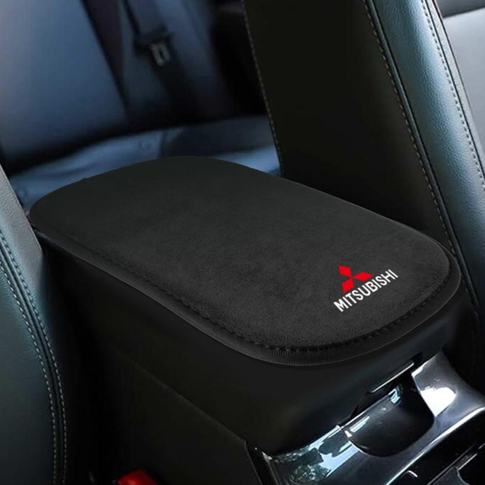 bzdn5 Fur Leather Car Armrest Mat Center Console Arm Rest Protection Pads For Mitsubishi Ralliart Lancer EX Outlander ASX Competition