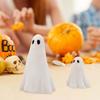 2 Pcs Halloween Ghost Figurine Resin Ghost Sculpture Cute White Ghost Statue