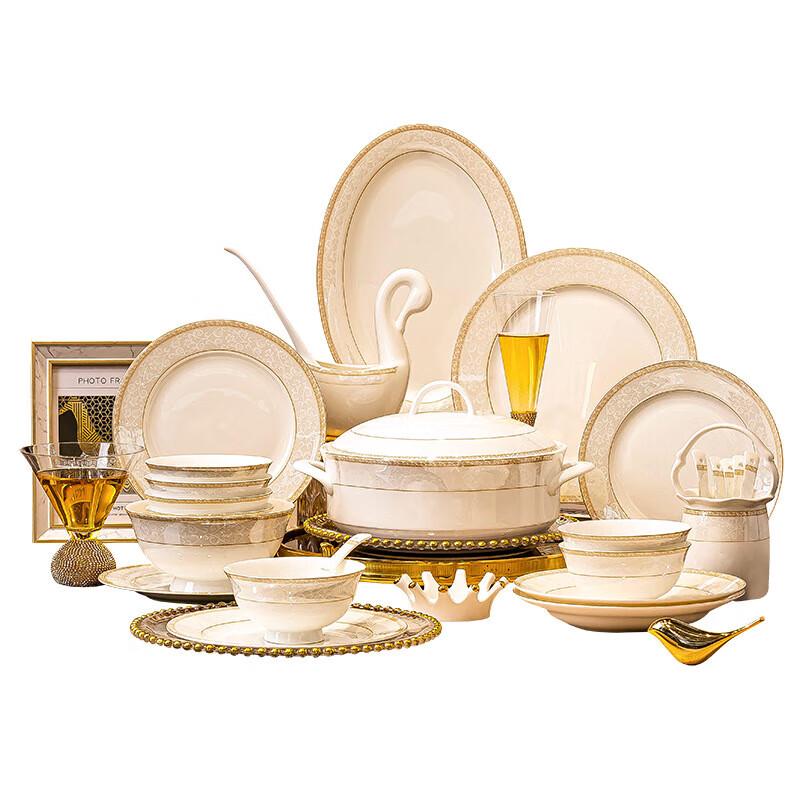 Роскошная керамическая обеденная тарелка Цзиндэчжэнь