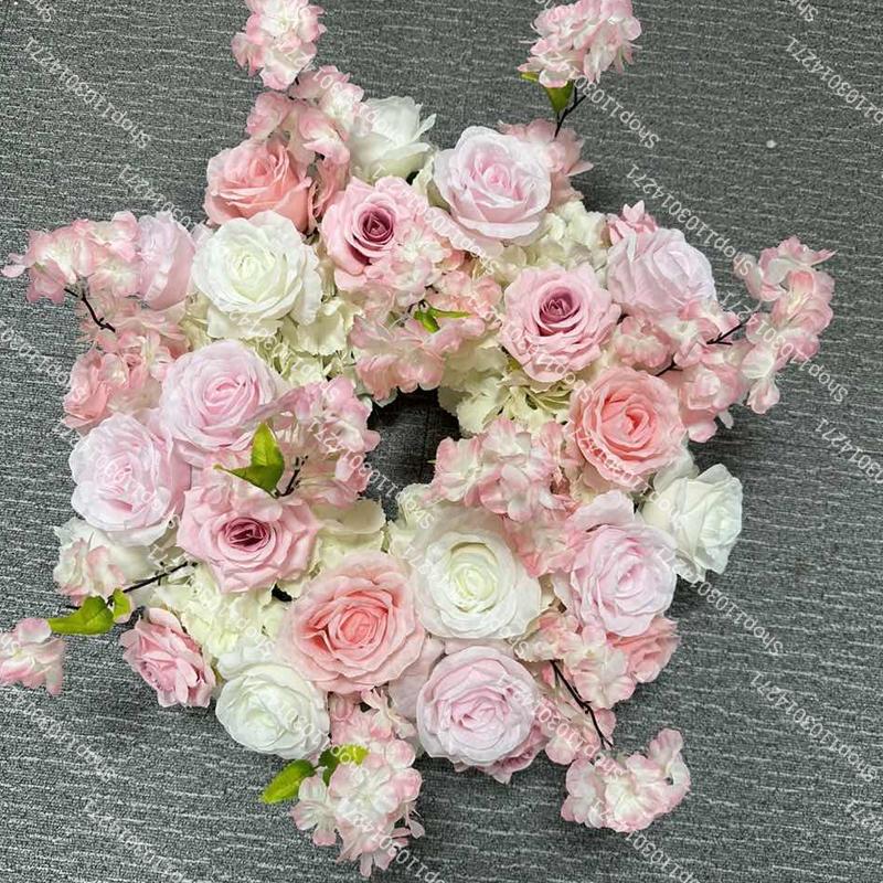70/50/40/30/20 см Новый свадебный centerpiece, Цветочный венок, Декор со свечами, Роза, Зеленый лист, Цветочная композиция, Рождество