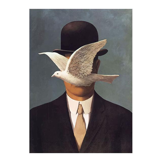 Rene Magritte Canvas Painting Surrealism Classic Artwork Reproduction Posters Print Wall Art Picture Home Decor for Living Room