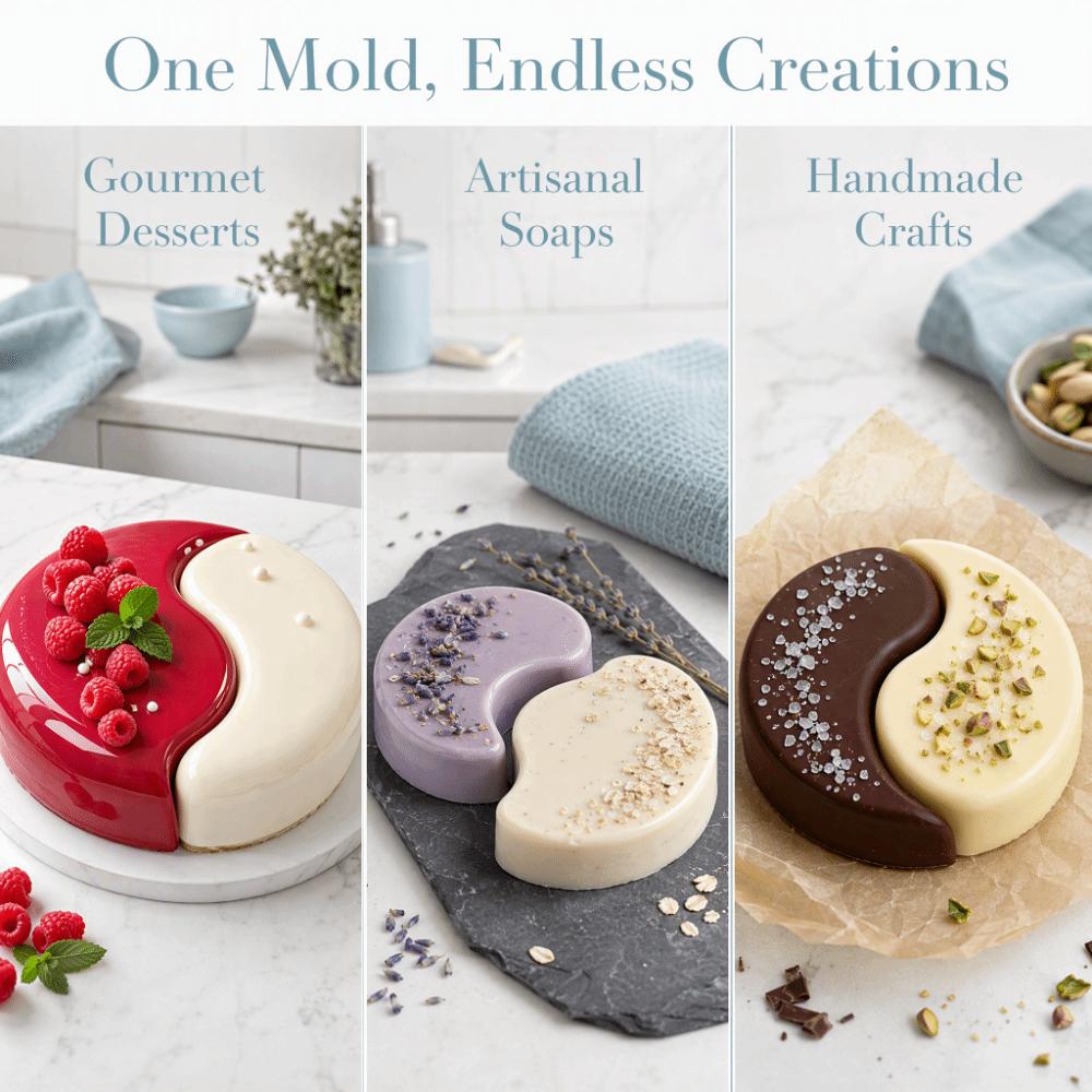 3D Design Mousse Cake Mold Silicone Fondant Mold Practical Soap Mold Baking Cake