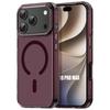 Coque Pour iPhone 18 Pro Max, Bumper Antichoc Avec Cercle Magnétique - Translucide Bordeaux