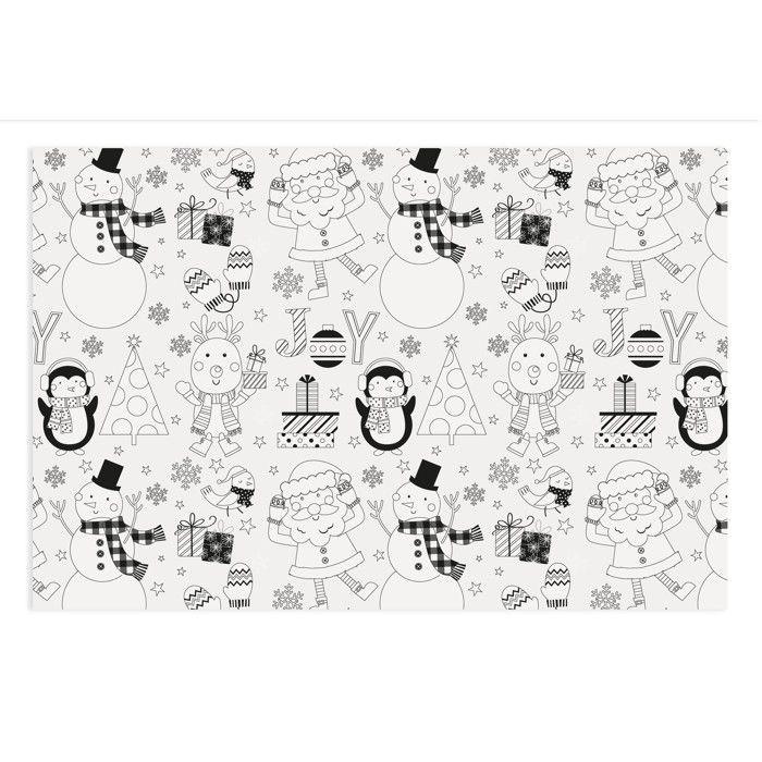 MégaCréa DIY - Nappe de Noël en papier à colorier 100 x 150 cm