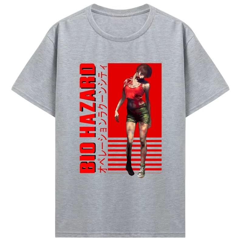 Футболка Biohazard, женская базовая футболка с забавным дизайном Resident Evil Zombie Game, уличная одежда с принтом, хлопковые футболки, летняя свободная футболка