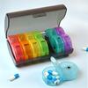 7-Day Weekly Pill Organizer with Date Labels Large Capacity Portable Pill Storage Box for Home Travel