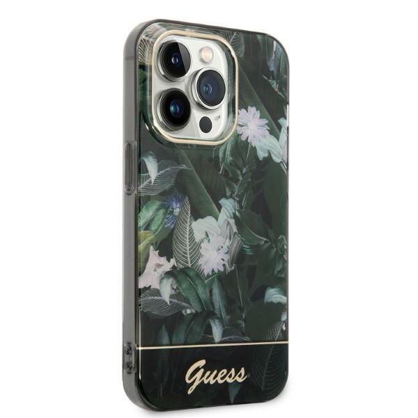 Etui do iPhone 14 Pro Max Guess Jungle Collection Zielone