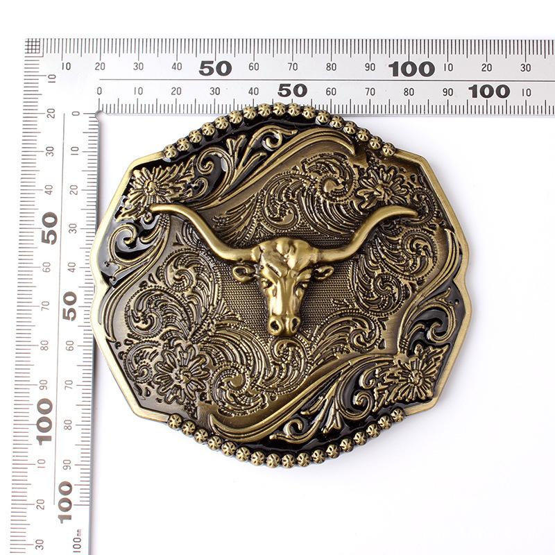 Ремень с золотой пряжкой в виде головы быка, аксессуары для ремня ручной работы, пояс, сделай сам, ковбойский стиль в стиле вестерн, рок, K53