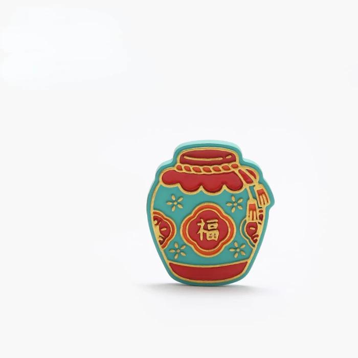 Новогодний год Дракона Безопасный Магнит на холодильник Наклейка Креативный Китайский стиль Смола Украшение для холодильника