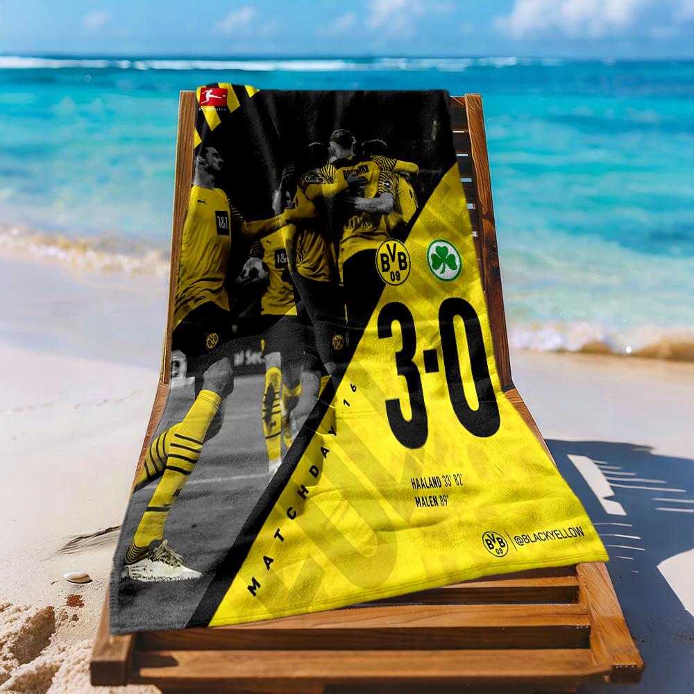 Borussia Dortmund Beach Towel Super Soft Microfiber Quickdry Fabric Comfortable Lightweight