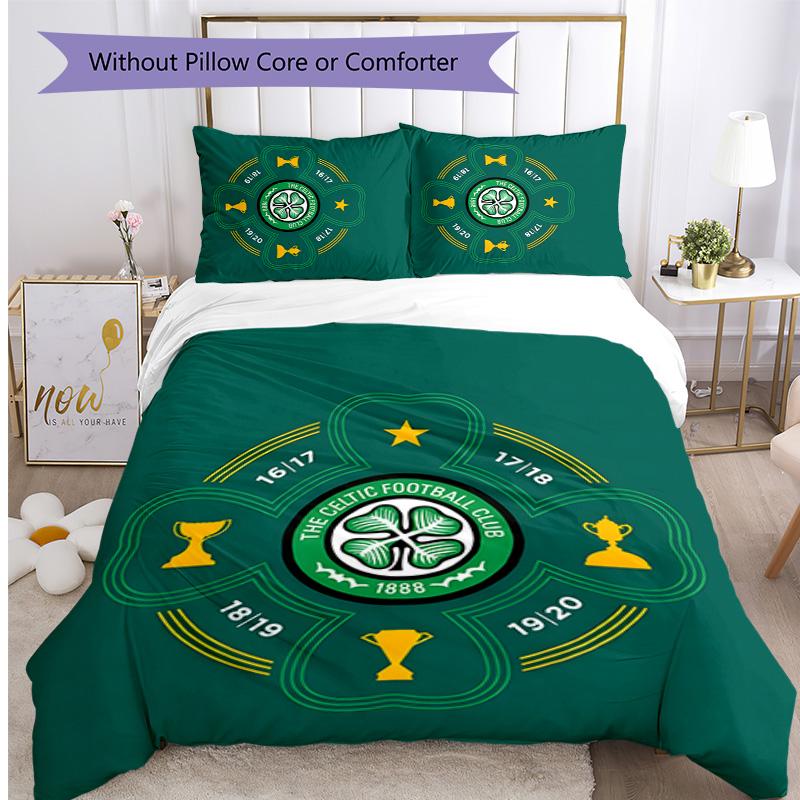 Celtic FC Printed 3PCS Bedding Set Soft Breathable Duvet Cover Pillowcases Set Washable Bedroom Decor Home Gift