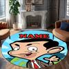 Customizable M-Mr Bean2 Round Non-Slip Carpet - Ideal for Garden, Picnic, Office, Perfect for Decoration, Suitable For All Seasons