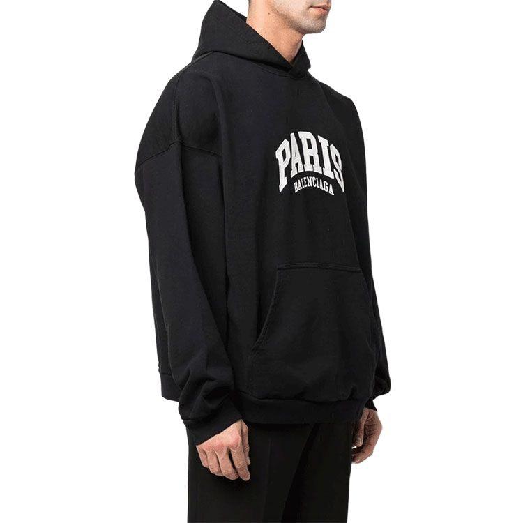Balenciaga Мужская толстовка с капюшоном Cities Paris Широкий крой 674986TLVL81070