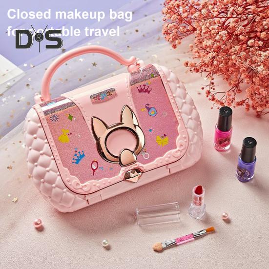Kids Makeup Kit Washable Real Cosmetic Set Parent-child Makeup Set Princess Dress Up Kit for Christmas Birthday Girls 7-14 Years Old