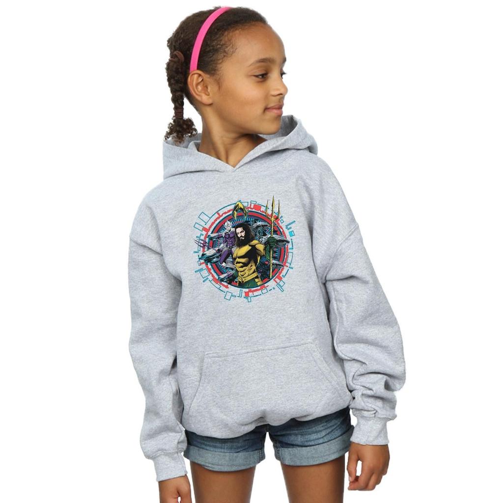 DC Comics Girls Aquaman Circular Crest Hoodie