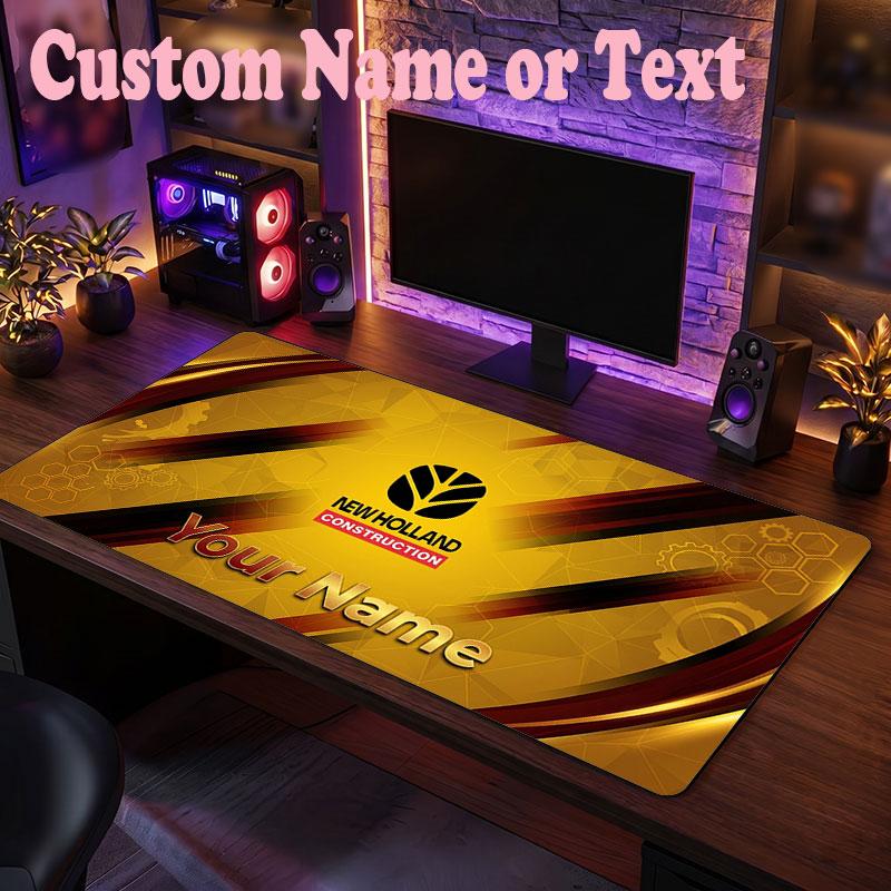 New Holland Customized Name Text Mouse Pad, Large Desk Mouse Mat Personalized Home Office Present