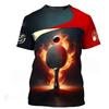 Table Tennis Train Uniform T-shirt Men Women Funny 3D Print Short Sleeve T Shirts Ping-pong Hobby Sport Round Neck Fashion Tee