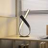 Contemporary Design Table Lamp - Spiral Design Table Lamp - dim. 21L x 15W x 43H cm - Black Alu. Warm White LED