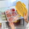 Контейнер для хранения продуктов большой емкости, герметичный ящик для сохранения свежести продуктов, разделенный ящик для хранения в холодильник, ящик для замороженного мяса, безопасен для использования в микроволновой печи