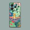 Чехол для телефона для Xiaomi Redmi 15C 14C 12C 13C 4G Note 15 14 13 12 11 10 Pro Plus 5G Обложка Джунгли Искусство Иллюстрация Змея Кошки Ленивец