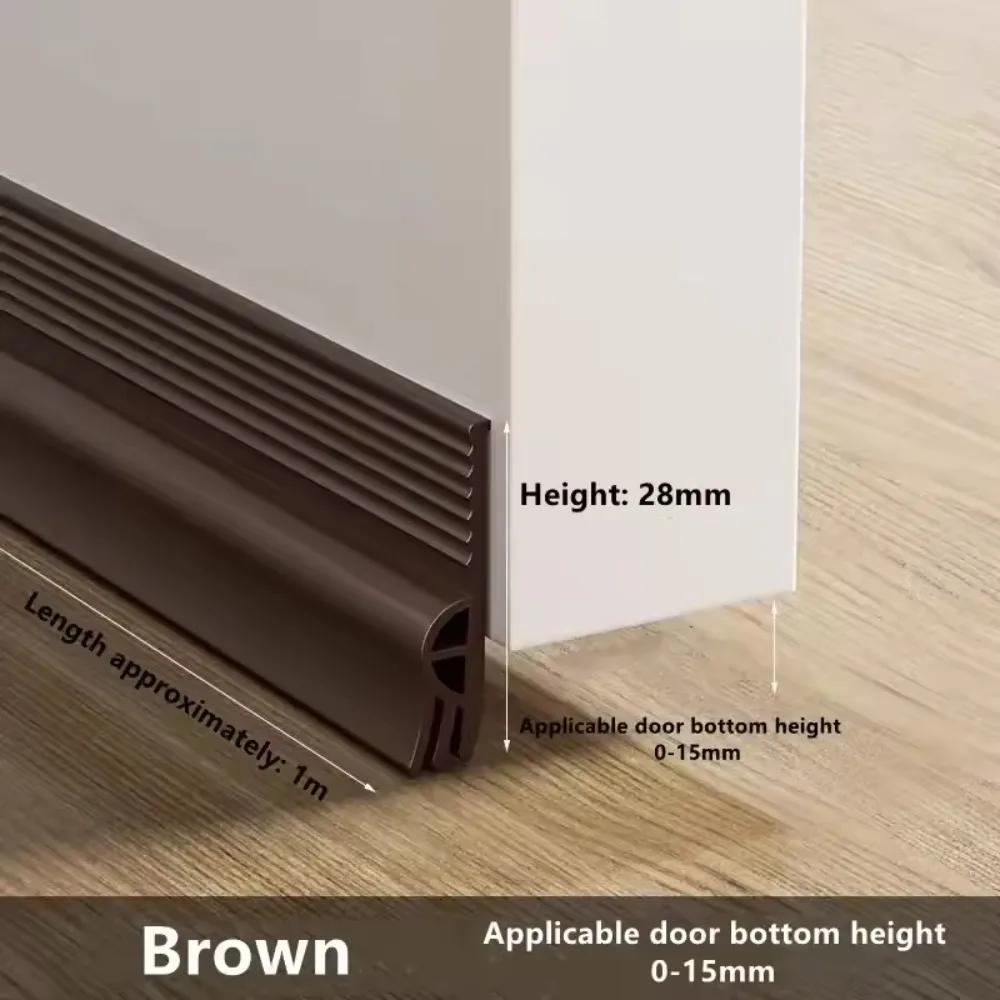 Уплотнитель низа двери из ТПЭ Тройная звукоизоляционная конструкция Для безрамных раздвижных дверей Шкафов Гардеробов Душевых кабин 1 м