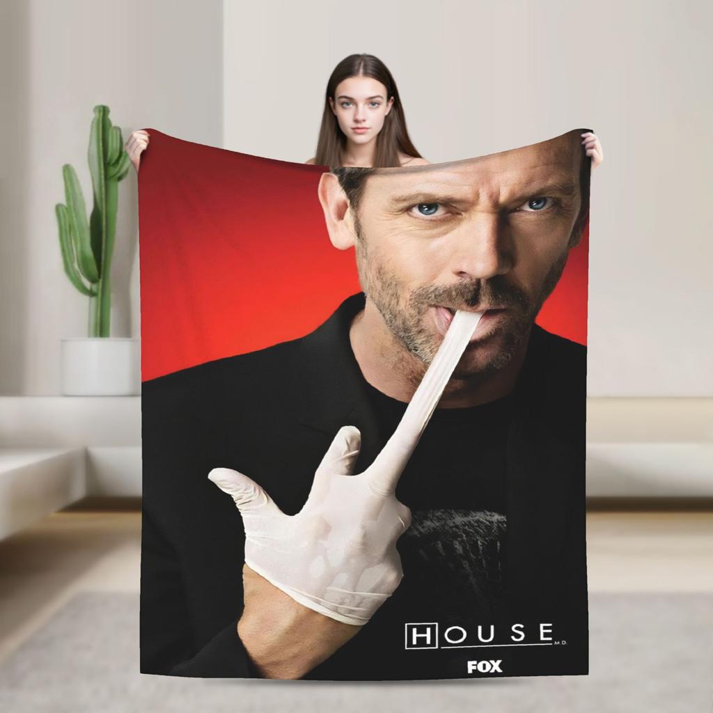 Плед House MD Доктор Грегори Хаус для дивана Пушистый Мягкий Плюшевый Плед 50x60 Дюймов Различные Размеры Покрывало для Всех Сезонов